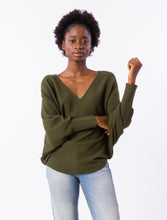 Load image into Gallery viewer, Dolman Sleeve V Neck Sweater