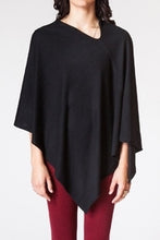Load image into Gallery viewer, Versatile Eden ponch, can be worn eight ways, shown in Black.