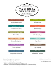 Load image into Gallery viewer, Cambria Candle Company Soy Wax Candles