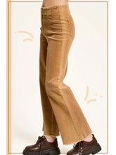 Load image into Gallery viewer, Mineral Washed High Waisted Wide Leg Corduroy Pants
