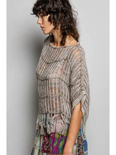 Load image into Gallery viewer, Boho Tassel Rivet Accent Round Neck Short Sleeve