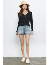 Load image into Gallery viewer, V Neck Ribbed Knit Top