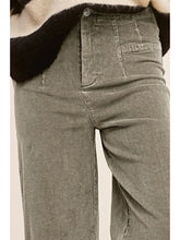 Load image into Gallery viewer, Mineral Washed High Waisted Wide Leg Corduroy Pants