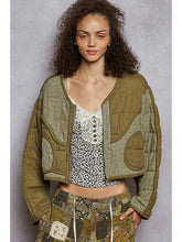 Load image into Gallery viewer, Quilted Knit Binding Detail Knit Patch Jacket