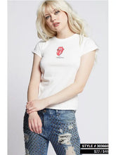 Load image into Gallery viewer, Rolling Stones Embroidery Baby Tee