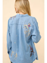 Load image into Gallery viewer, Western Motif Embroidered Tencel Shirt