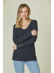 3-Button Cuff Tee