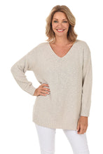 Load image into Gallery viewer, V-Neck Tunic Sweater