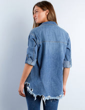 Load image into Gallery viewer, Heart Pocket Denim Shirt