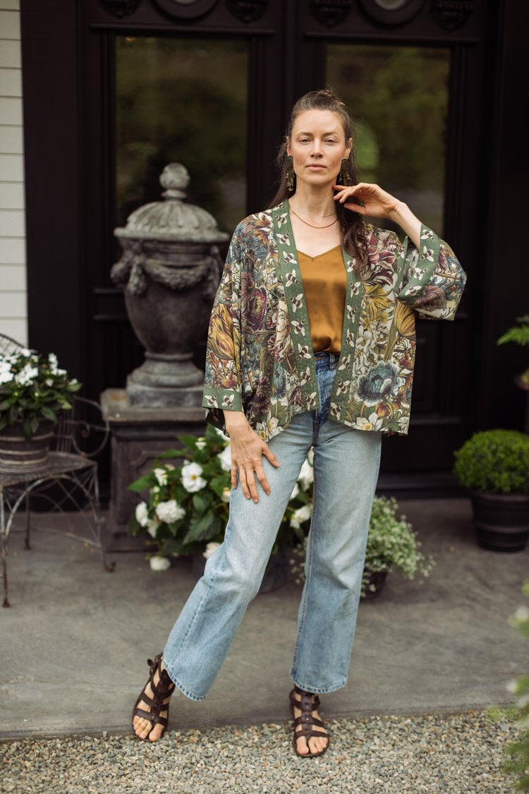 Love Grows Wild Cropped Kimono- Pixie
