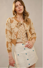 Load image into Gallery viewer, Western Motif Tie Front Cardigan