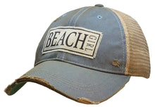 Load image into Gallery viewer, Beach Girl Distressed Trucker Hat