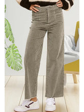 Load image into Gallery viewer, Mineral Washed High Waisted Wide Leg Corduroy Pants