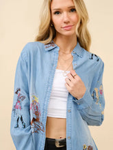 Load image into Gallery viewer, Western Motif Embroidered Tencel Shirt