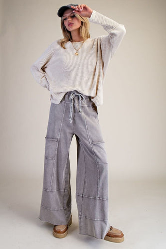 Mineral Washed Terry Knit Pants