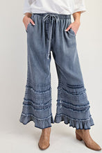 Load image into Gallery viewer, Self Fray Washed Chambray Pants
