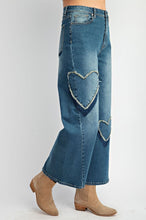 Load image into Gallery viewer, Heart Patch Denim Pants