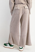 Load image into Gallery viewer, Textured Mineral Washed Bellbottom Pants