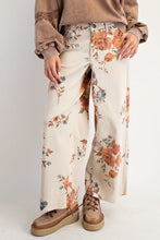 Load image into Gallery viewer, Flower Print Stretched Twill Pants