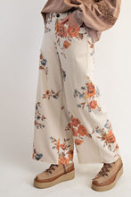 Load image into Gallery viewer, Flower Print Stretched Twill Pants