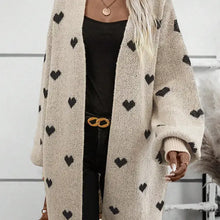 Load image into Gallery viewer, Casual Valentine Day Heart Jacquard Knit Cardigan