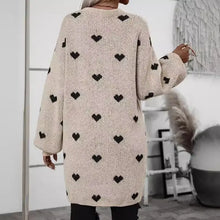 Load image into Gallery viewer, Casual Valentine Day Heart Jacquard Knit Cardigan
