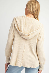 Rib Knit Hoodie