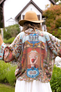 Love Language Cropped Kimono