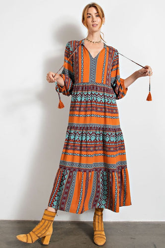 Tribal Tiered Dress