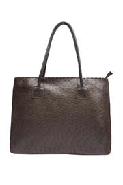 Vegan ostrich tote in coco.