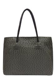 Vegan ostrich tote in grey.