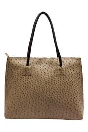 Vegan ostrich tote in taupe.