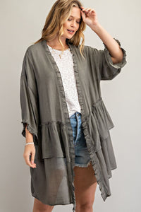 Ruffled Cardigan