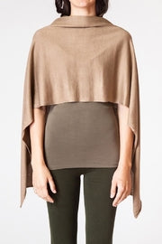 Versatile Eden ponch, can be worn eight ways, shown in Tobacco.